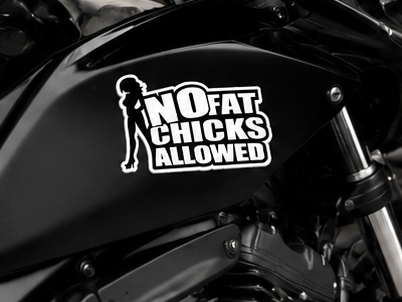 No Fat Chicks Allowed | STCKR