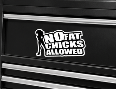 No Fat Chicks Allowed | STCKR